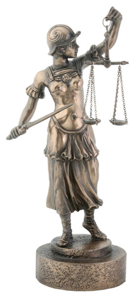 Lady Justice Warrior with Sword Statue